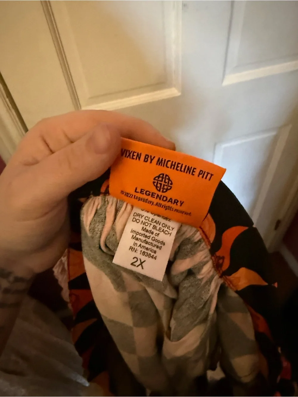 Vixen by Micheline Pitt Trick R Treat Halloween Harlequin Skater Skirt Size 2XL - Picture 5 of 5